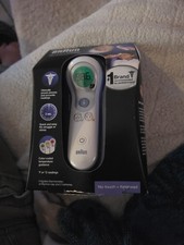 New Braun No Touch  Forehead Thermometer Color Coded Temp NTF 3000 Guide Sealed