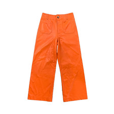Maeve Pants Womens 28 Bright Orange The Colette Wide Leg Cropped High Rise Zip