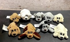 Vintage Mini Pound Puppies 3  Plush Galoob, 1995 -Lot Of 9