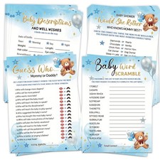 Party Baby Shower Games for Boy or Girl Decorations Mommy or Daddy Game Cards
