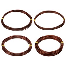 16.4ft Aluminum Wire, 4pcs Jewelry Craft Wire 0.8mm 1mm 1.5mm 2mm, Bronze