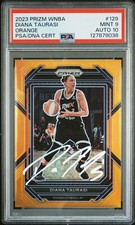 Diana Taurasi 2023 Panini Prizm WNBA Orange Signed Card #129 PSA 9 Auto 10 93/99