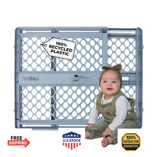 Toddleroo by North States Renew Recycled Plastic Baby Gate Pressure Mount Indoor