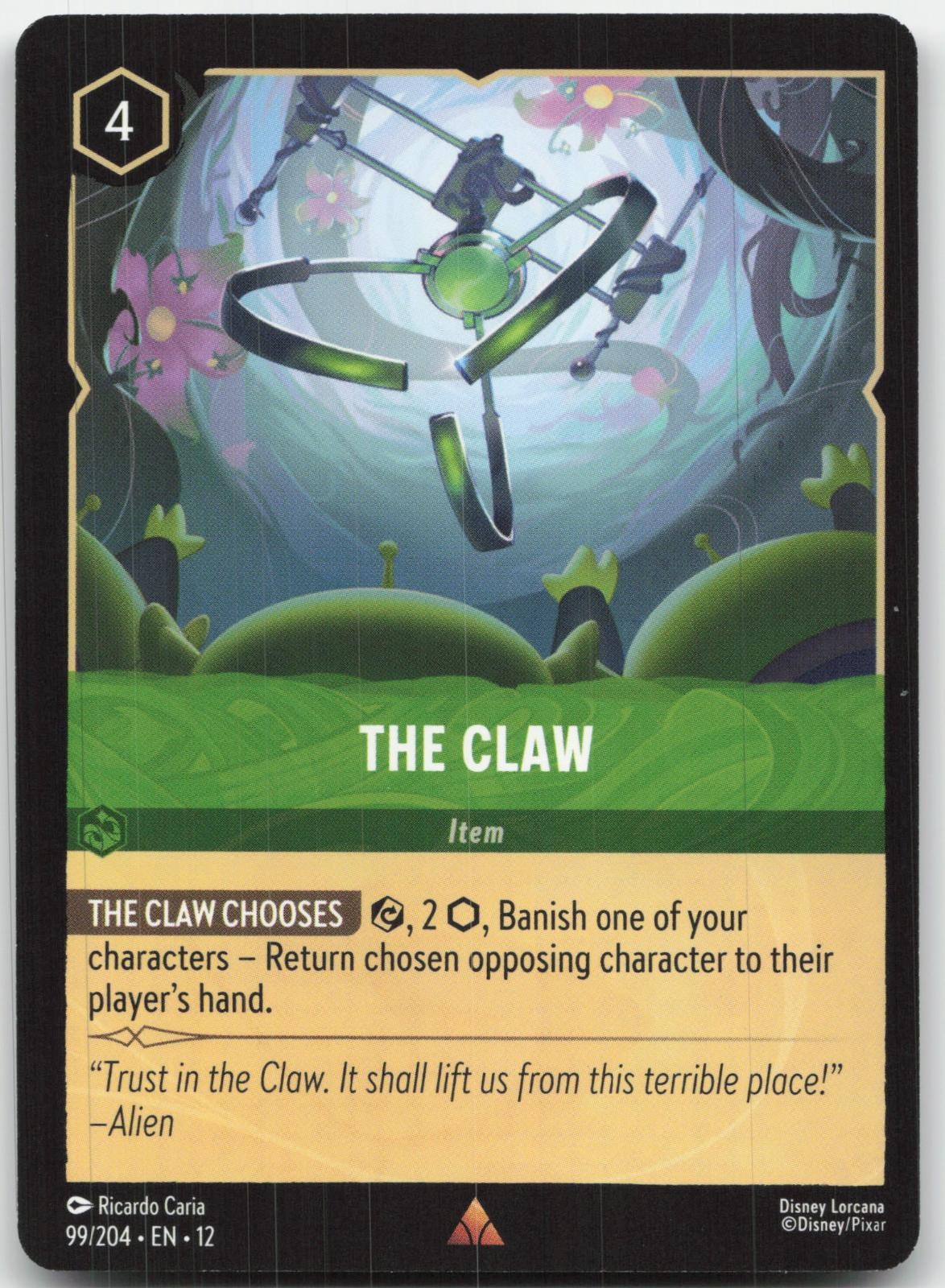 The Claw 99/204 Rare Wilds Unknown Lorcana Near Mint