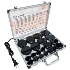 Hot Stone Massage Set, 20 Pieces of Basalt Massage Stones, Suitable for Relax...