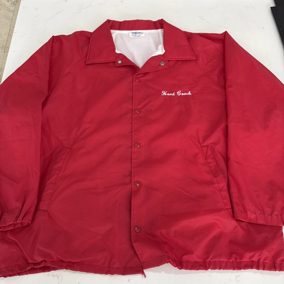 Vintage Nylons Fairfield Flames red Jacket Men made in USA Size 3XL - Image 2 of 4