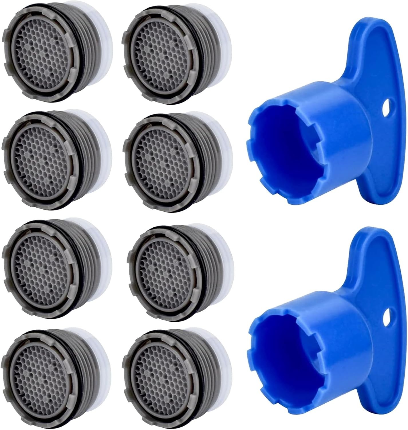 8PCS Faucet Aerator, 18.5Mm Water-Saving Flow Limiter Set fo