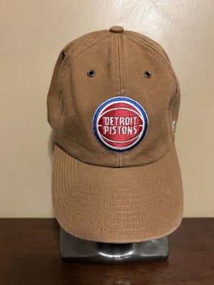 Detroit Pistons Carhartt x '47 Clean Up Hat Duck Cloth Brown OSFM NEW SAMPLE