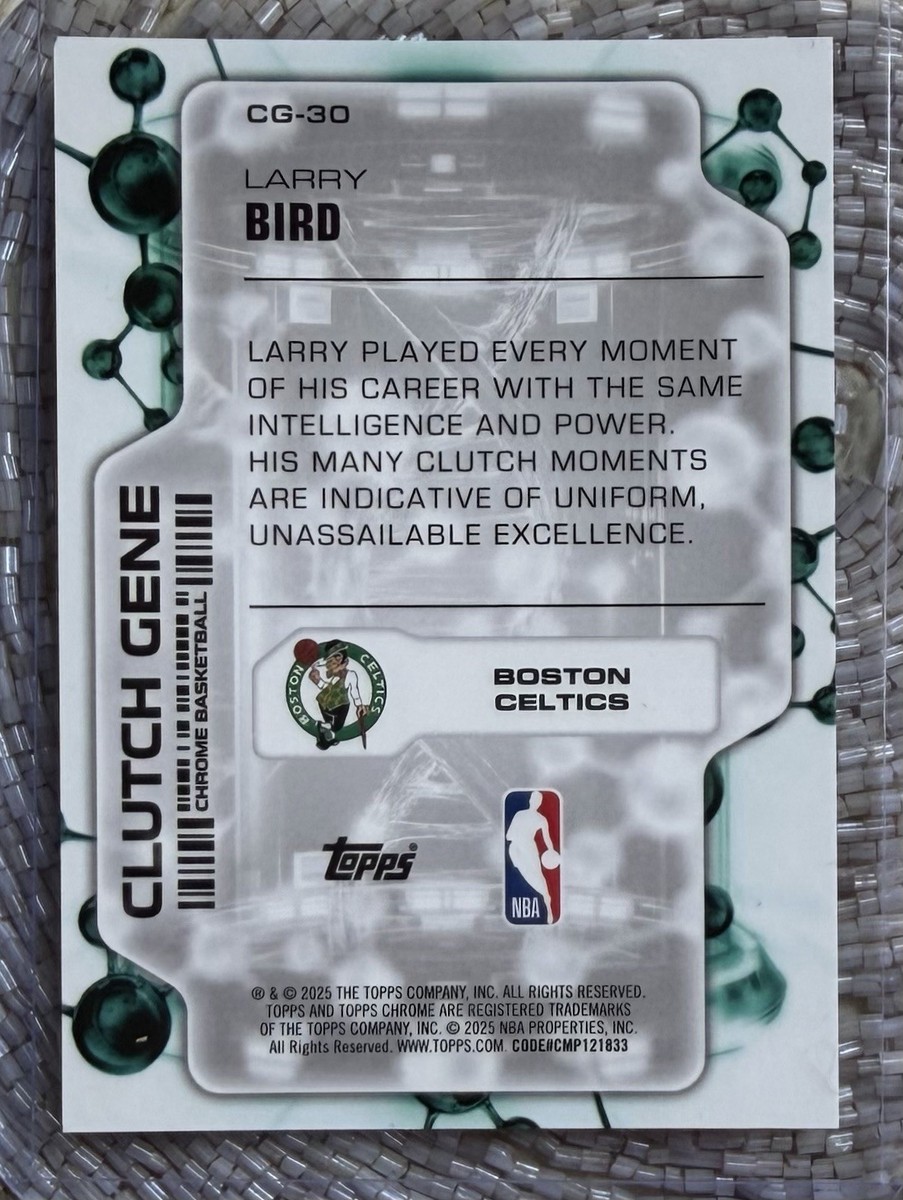 2025-26 TOPPS CHROME CLUTCH GENE GOLD REFRACTOR /50 LARRY BIRD | eBay
