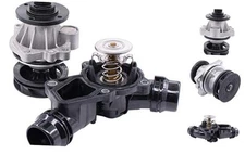 Engine Water Pump and Thermostat Housing Assembly with Gasket Kit for 320i