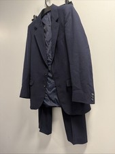 Navy Pure Wool Suit 36 Blazer W32 Trousers
