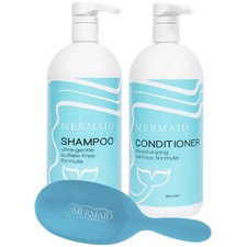 Shampoo & Conditioner Duo with Brush, Gentle, Sulfate and Cruelty-Free Daily ...