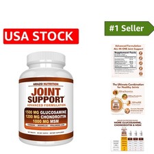 Gluten-Free Joint Support Supplement with MSM, Turmeric - 180 Tablets - USA Made