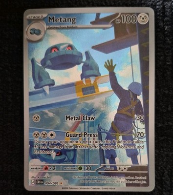 POKEMON - METANG - 094/086 ILLUSTRATION RARE HOLO CHAOS RISING - BRANDNEU