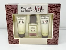 English Leather New Old Stock Body Wash Body Splash After Shave Balm Gift Set