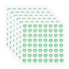 384 Pcs Heart Rhinestone 6mm Self Adhesive Gems Stickers, Green