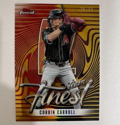 Topps Finest 2026 Corbin Carroll 30/50 Serial Number Diamondbacks TF-16
