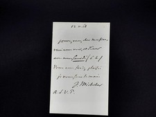 Jules MICHELET - lettre