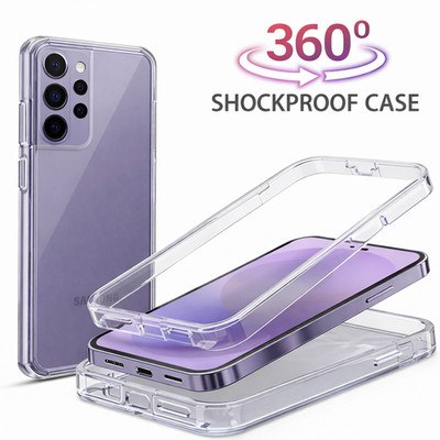360 Full Schutz Hülle für Samsung S26 S25 S24 S20 FE TPU + PC Handy Cover