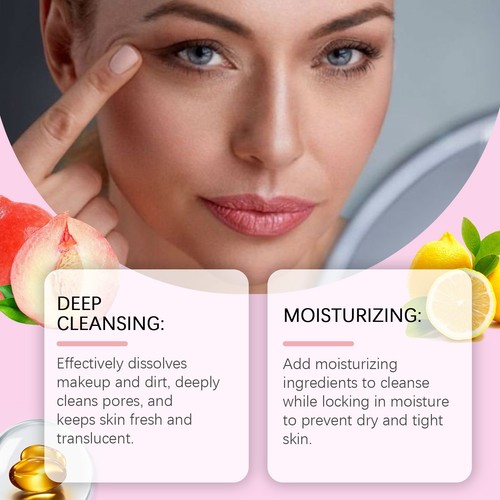 Peach Makeup Remover Cleansing Moisturizing Cleansing Cream Gentle Ingredients - Picture 3 of 6