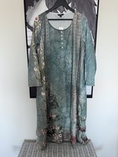 Green Boho Shift Dress by "Shall We" Size L Large BNWT