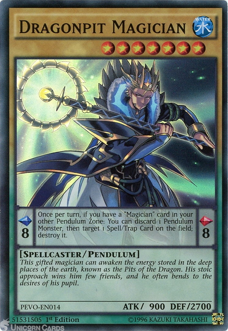 PEVO-EN014 Dragonpit Magician Super Rare 1st Edition Mint YuGiOh Card