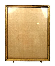 Vintage Gold Metal Picture Frame 8x10 Embossed Floral Ribbed Border Ornate