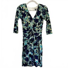 Ann Taylor Blue and Green Floral Dress