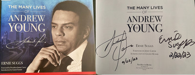 The Many Lives of Andrew Young Ernie Suggs 2022 In Person Signed Hardcover Book