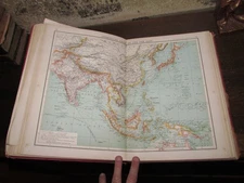 1902 CITIZENS' ATLAS OF THE WORLD with 122 COLOUR MAPS CHINA RUSSIA USA DUBLIN