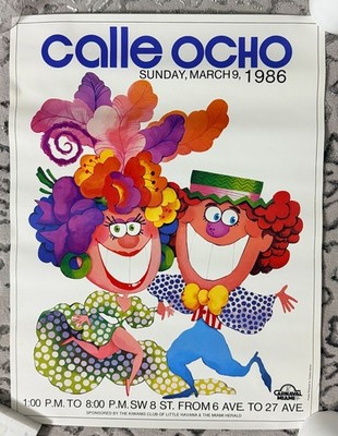Calle Ocho 10th Miami Vintage Poster (1986)