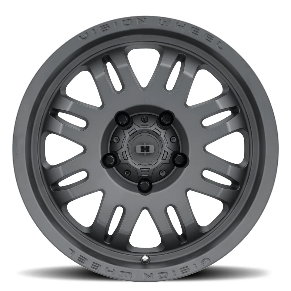 Rueda 18" Vision 409 Inferno negro satinado 8x180 - llanta de 12 mm para Chevy GMC elevada Foto 2 de 4