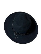Renegade Headwear LiteFelt Black Wool Western Hat Small Concho Band Made in USA