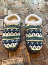 Acorn Women  s Fairisle Knit Clog Slippers Size 8-9