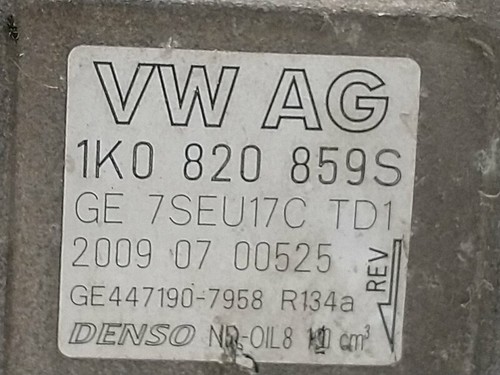 1K0820859S klimakompressor VOLKSWAGEN GOLF V BERLINA 1K1 CONCEPTLINE 289727