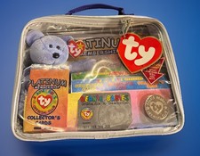 Ty Beanie Babies Platinum Membership Collectors Set -Cards Bear In Carry Case