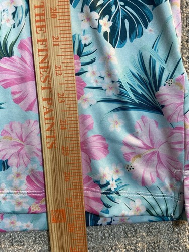 Con Struct Polo Shirt Mens Large Quick Dry Performance Hawaiian Print Pink Blue - Picture 8 of 8