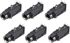 uxcell PCB Mount 6.35mm 3 Pin Socket Headphone Stereo Jack Audio Video...