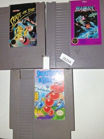 Nintendo games Snake Rattle N  Roll, Magmax, Skate or Die NES  bc15 26254