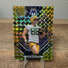 2023 Panini Mosaic - Rookies Luke Musgrave #343 Reactive Yellow Prizm RC