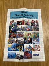 Rzadki vintage retro Sega Master System Gry Katalog Katalog Broszura Plakat Wielka Brytania