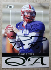Philip Rivers Signed RC 2004 Sage JSA Certified Auto Rookie Card Autograph. rookie card picture