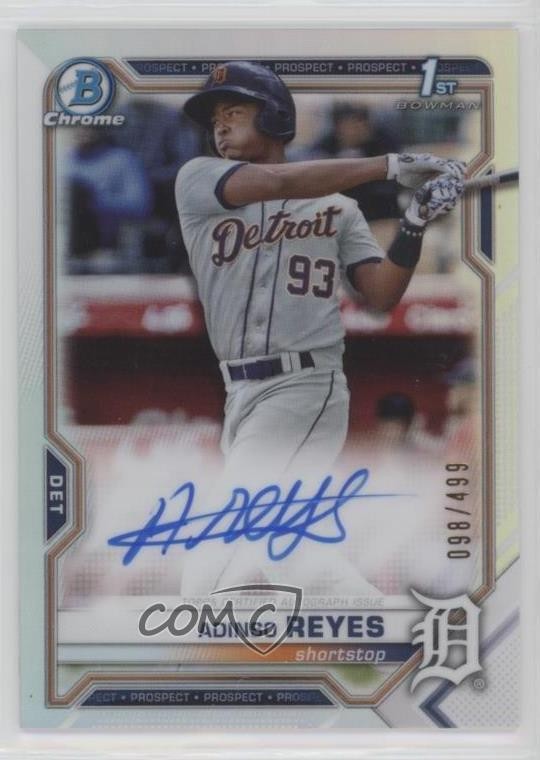 2021 Bowman Chrome Prospects Auto Refractor 98/499 Adinso Reyes #CPA-ARE