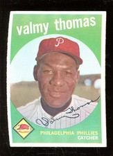 Valmy Thomas 1959 Topps Gray Back Baseball Card #235