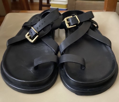 MISTER ZIMI Black Bettie Leather Sandals 40 - Picture 3 of 8