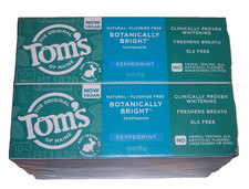 6 Tom  s of Maine Botanically Bright Natural Whitening Toothpaste 4 Oz 01/26 C6