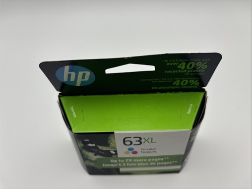 HP 63XL Tri-Color Ink Cartridge OEM Sealed Exp 03/2023 Free Shipping - Afbeelding 6 van 6