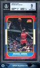 1986-87 FLEER #57 MICHAEL JORDAN RC ROOKIE HOF BULLS BGS 9 MINT