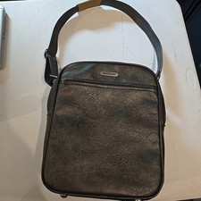 Vintage Samsonite Charcoal Gray Travel Shoulder Bag  13.5"x 11"x 6"