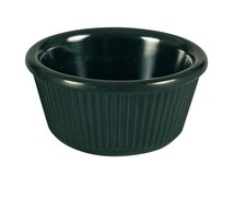 Yanco China NC-507BK Nu-Classic Black Melamine 1.5 oz. Fluted Ramekin - 6 Doz